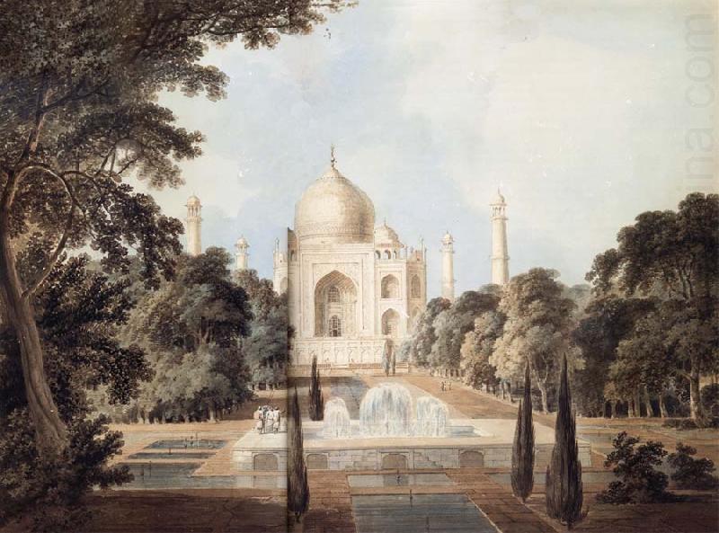 South View of the Taj Mahal at Agra, Thomas Daniell
